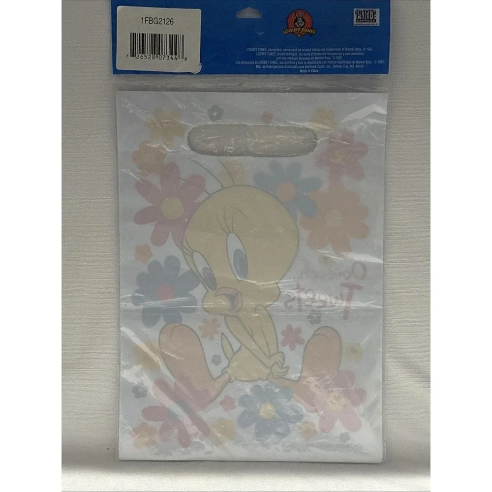Vintage 1997 Looney Tunes Tweety Bird Treat Sacks Party Favor Bags 8ct‎ Hallmark